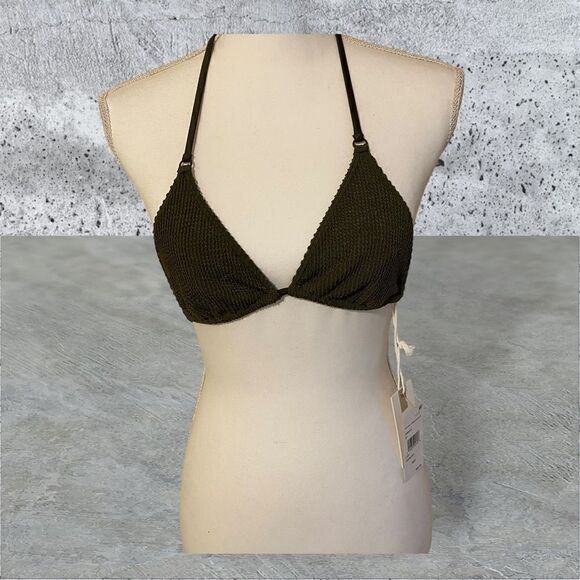 Good American Tiny Ties Bikini Bottom Stormy Size Small Medium NWT - Picture 2 of 10